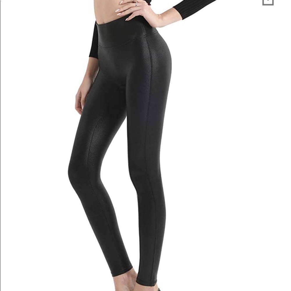 Medium Faux leather leggings. New, never worn.